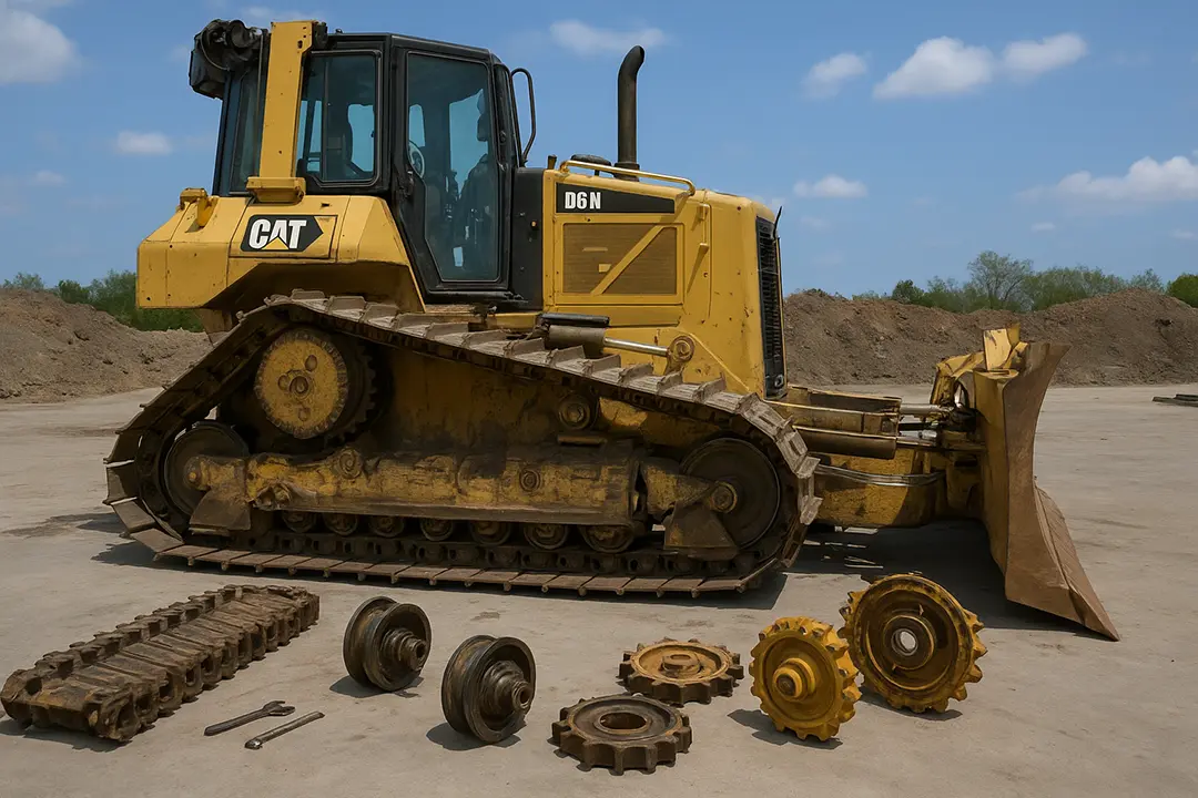 Zdjęcie z serwisu spycharki Caterpillar CAT D6N